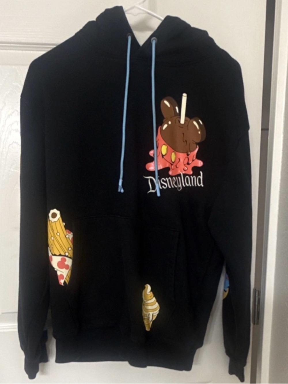 Disney Black Hoodie with Light Blue Drawcords